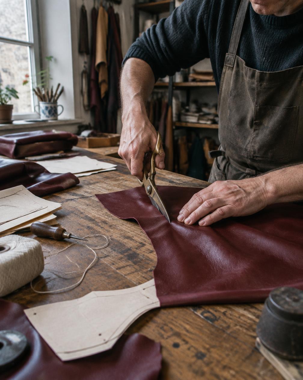 Amarelle gloves at the artisan's table