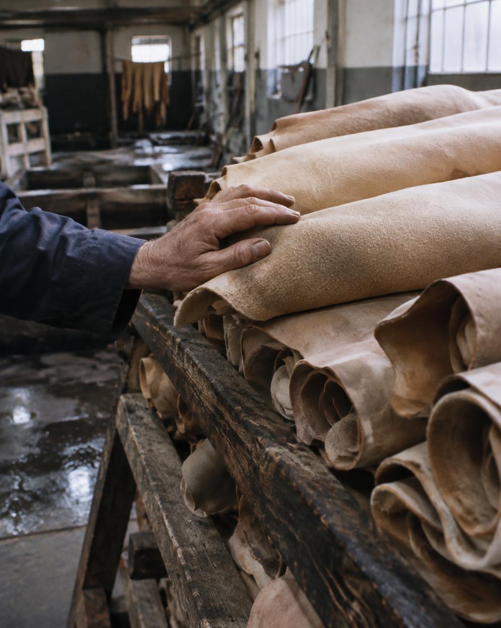 Lambskin hides selected for Amarelle gloves