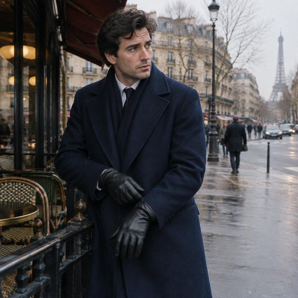 Lucien gloves styled in Paris