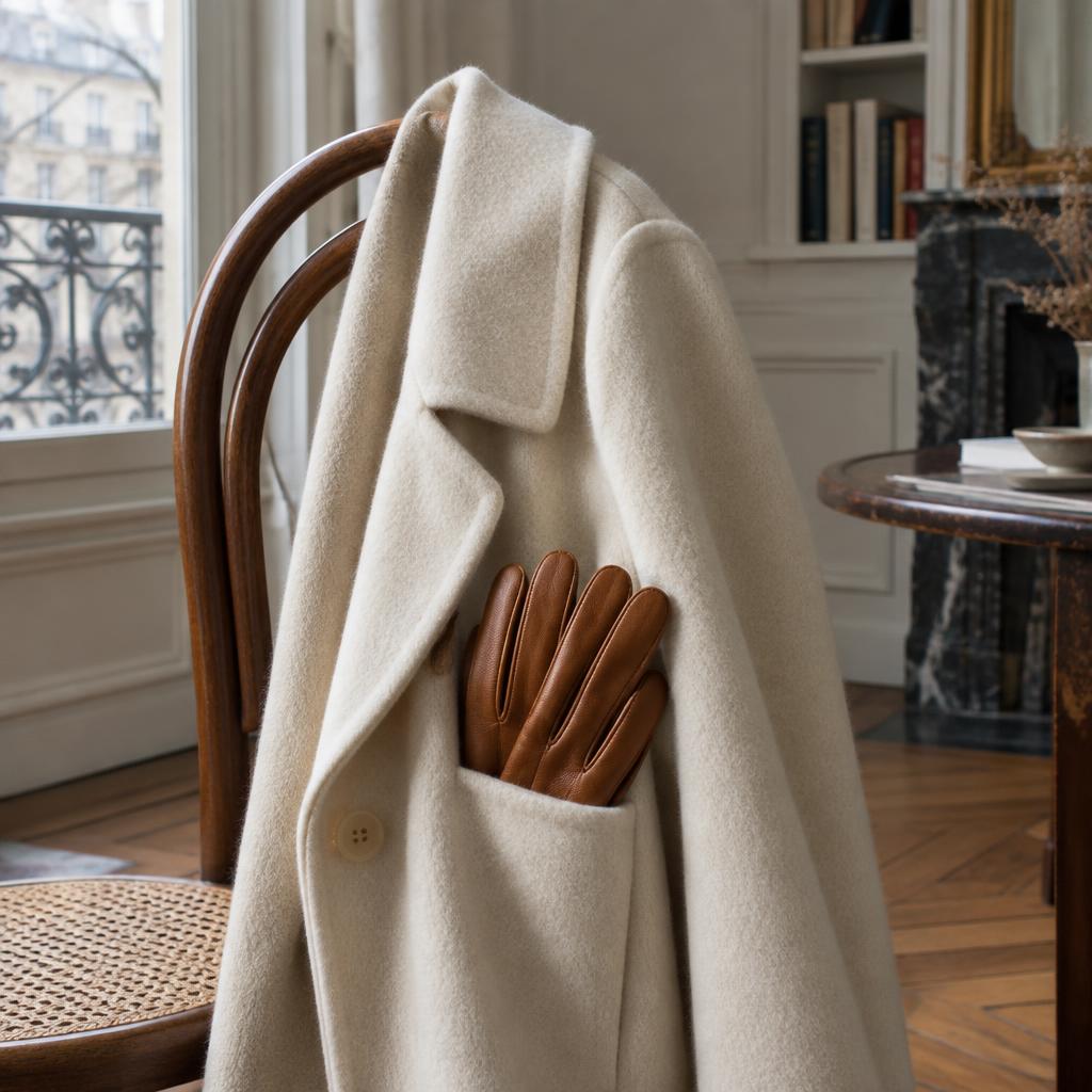 Margot gloves styled in Paris