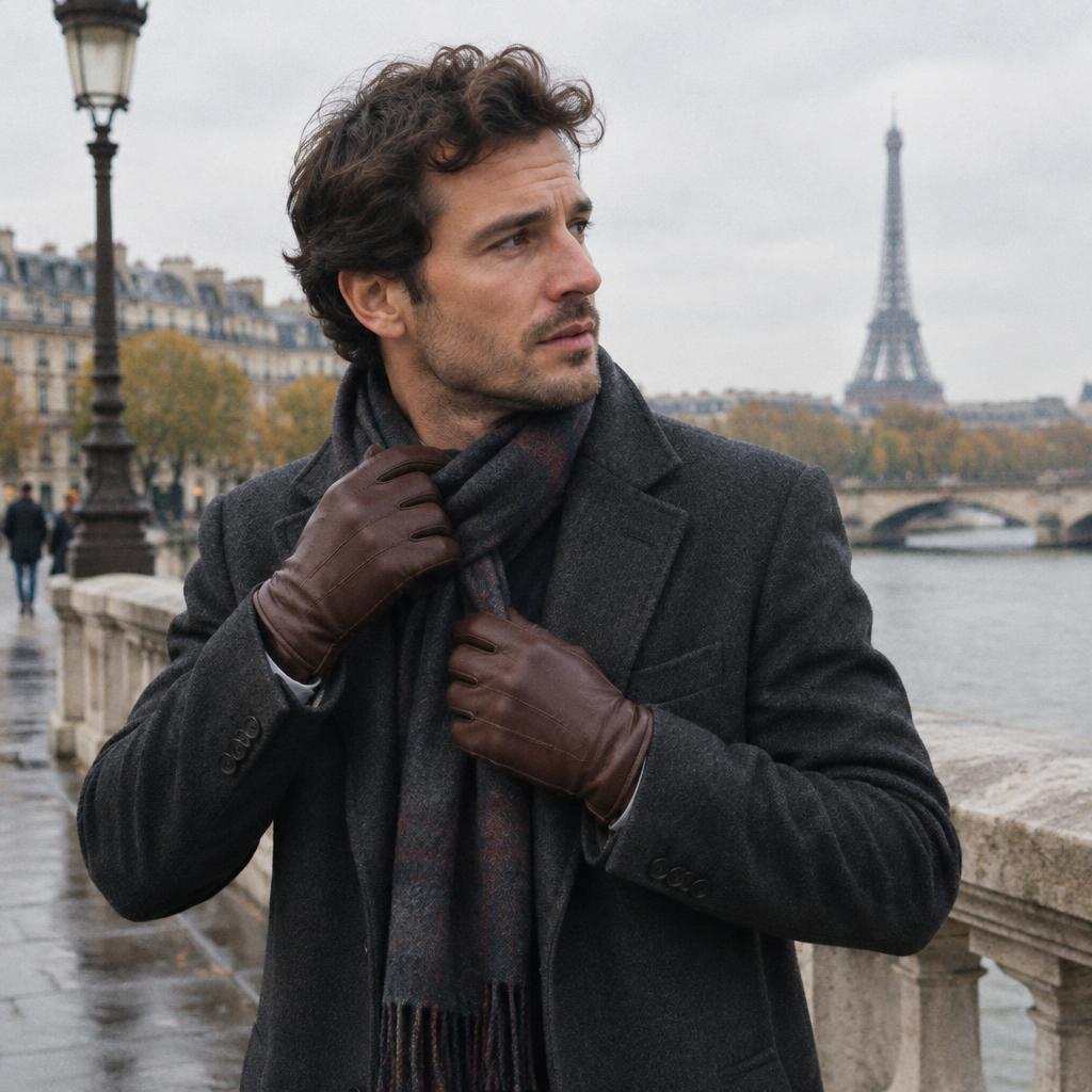 Matteo gloves styled in Paris